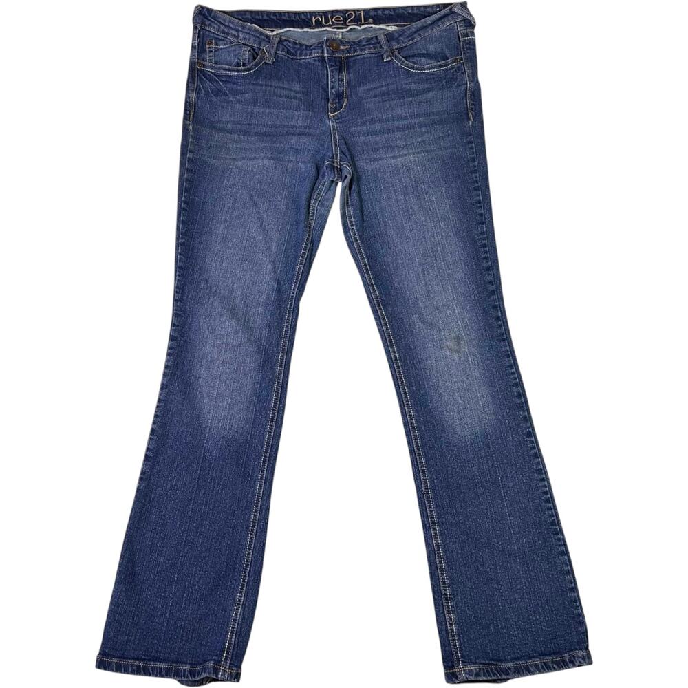 rue21 Medium Wash Jean Slim Boot Cut Women's Women's 13/14 Junior Regular Grunge
